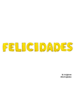 Comprar Globo Felicidades Dorado (letrero) - Globos