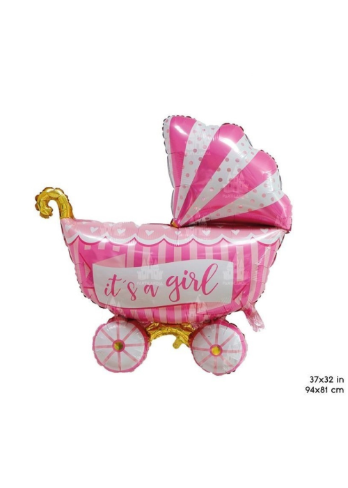 Globo Carro Rosa - Globos