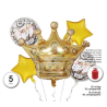 Globos set Corona 5 Unid - Globos