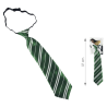 Corbata Colegial Verde y Blanca - Complementos de Estudiantes de Magia
