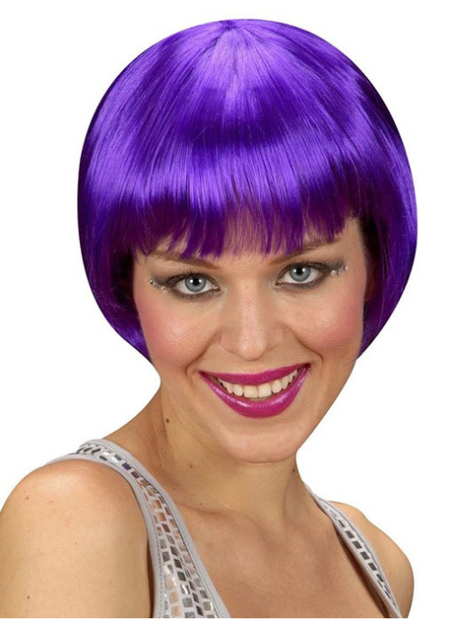 Peluca Rave morada - De Colores