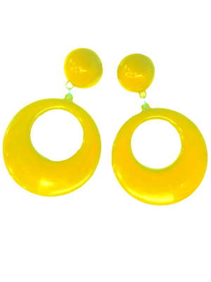 Pendientes de Aro Grandes Amarillo - Pendientes, Collares y Pulseras