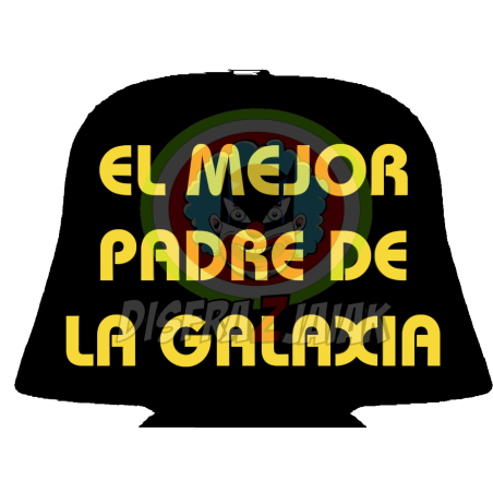 Vinilo Textil El Mejor Padre de la Galaxia 23x23 - Vinilos Textil Frikis