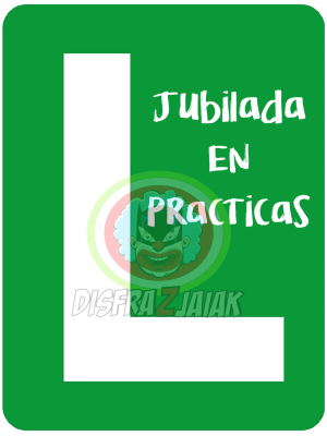 Vinilo Textil Jubilada en Practicas 23x23 - Vinilos Textiles