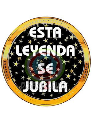 Vinilo Textil Esta Leyenda se Jubila 23x23 - Vinilos Textiles