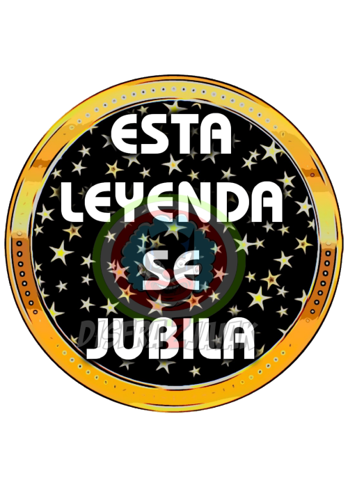Vinilo Textil Esta Leyenda se Jubila 23x23 - Vinilos Textiles
