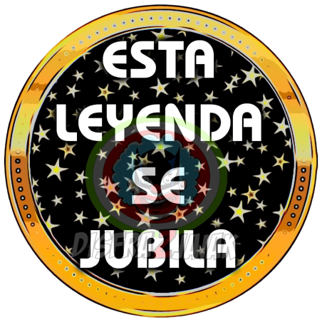 Vinilo Textil Esta Leyenda se Jubila 23x23 - Vinilos Textiles