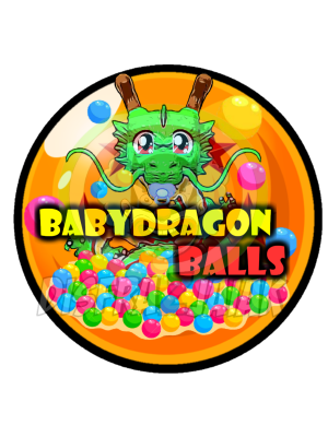 Vinilo Textil Baby Dragon Balls 15x15 - Vinilos Textil Frikis