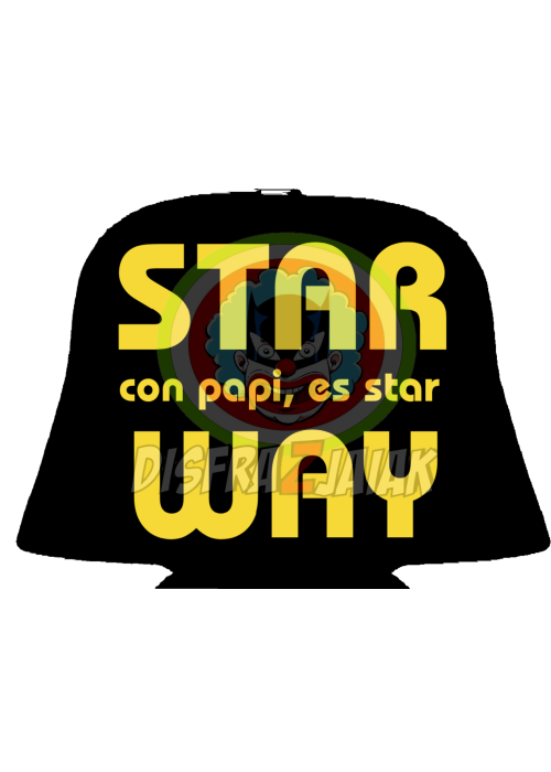 Vinilo Texti Star con Papi es star Way 15x15 - Vinilos Textil Frikis