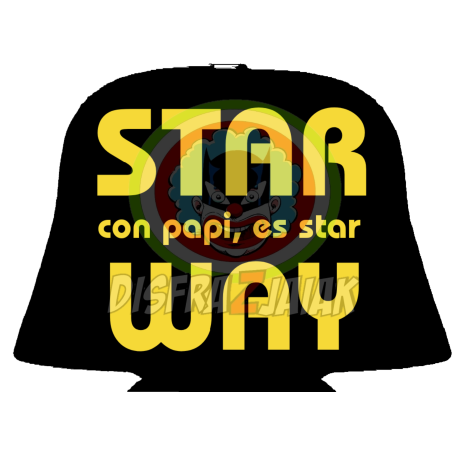 Vinilo Texti Star con Papi es star Way 15x15 - Vinilos Textil Frikis