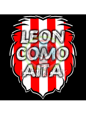 Vinilo Texti Zurigorri Leon como Aita 15x15 - Marea Zurigorri