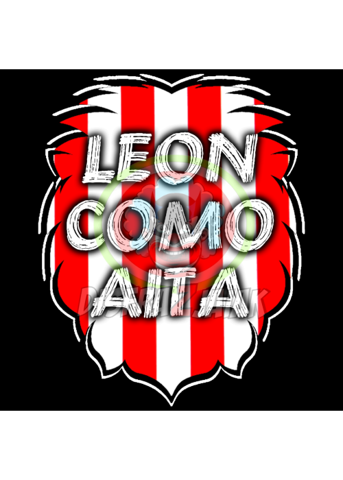 Vinilo Texti Zurigorri Leon como Aita 15x15 - Marea Zurigorri