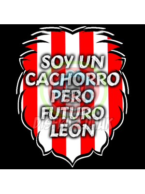 Vinilo Texti Zurigorri Cachorro Futuro Leon 15x15 - Marea Zurigorri