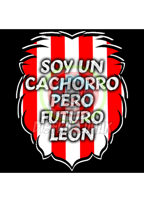 Vinilo Texti Zurigorri Cachorro Futuro Leon 15x15 - Marea Zurigorri