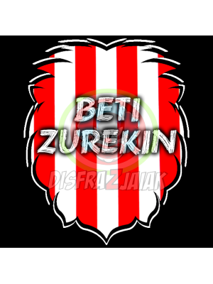 Vinilo Texti Zurigorri Beti Zurekin 6x6 - Vinilo Textil tamaño 6x6cm
