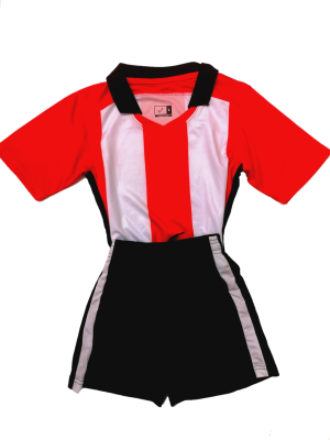 Camiseta rojiblanca y Pantalon Negro Infantil - Chaquetas y Camisetas