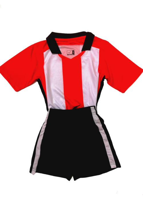 Camiseta rojiblanca y Pantalon Negro Infantil - Chaquetas y Camisetas