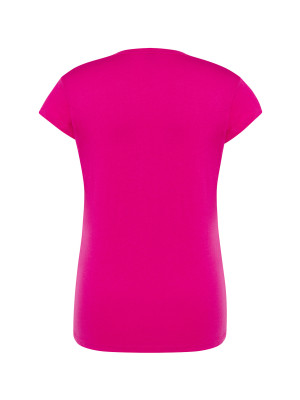 Camiseta Fucsia Manga Corta Mujer - Camisetas y Polos
