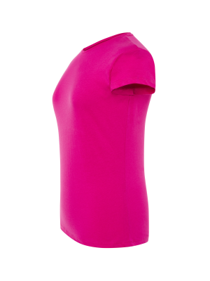 Camiseta Fucsia Manga Corta Mujer - Camisetas y Polos
