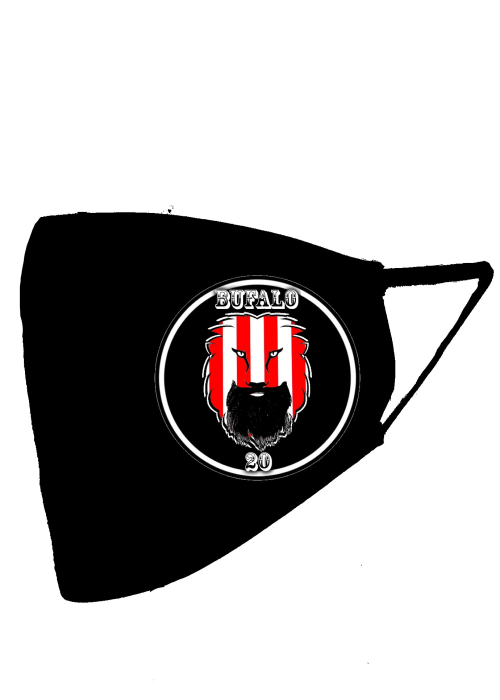 Mascarilla negra Leon circulo Bufalo (Homologada) - Euskal Maskarak Adulto