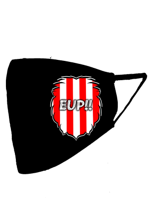 Mascarilla negra Leon Zurigorri Eup!! (Homologada) - Euskal Maskarak Adulto