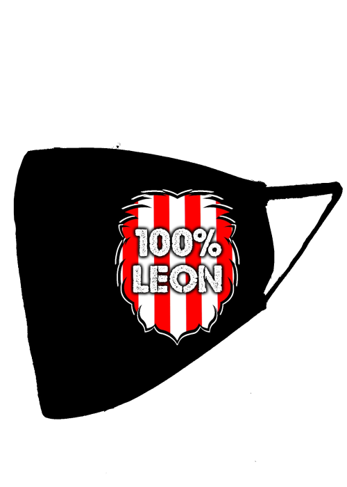 Mascarilla negra Leon Zurigorri 100% Leon (Homologada) - Euskal Maskarak Adulto