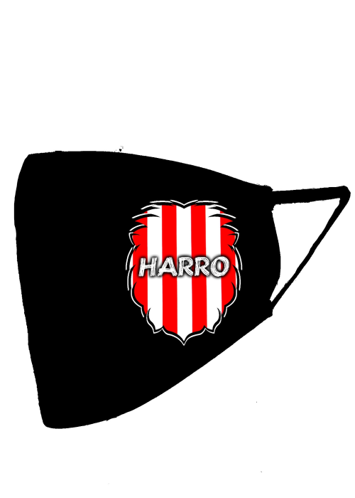 Mascarilla negra Leon Zurigorri Harro (Homologada) - Euskal Maskarak Adulto