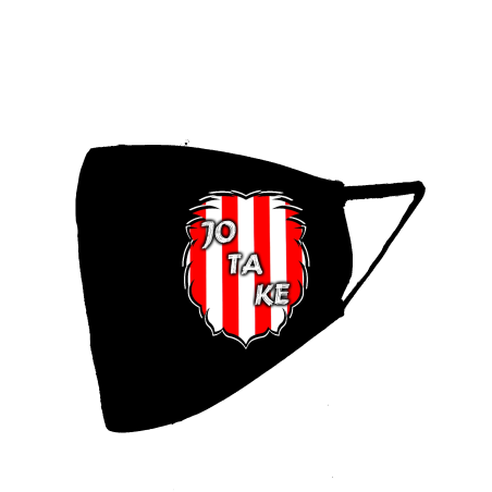 Mascarilla negra Leon Zurigorri Jotake (Homologada) - Euskal Maskarak Adulto