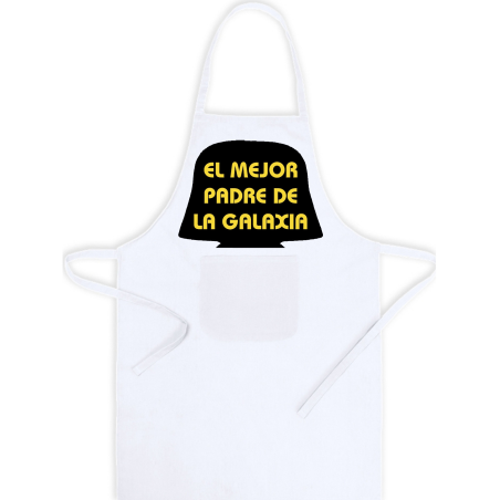 Delantal Friki El Mejor Padre de la Galaxia - Dia del Padre
