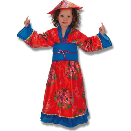 Disfraz de China Rojo Niña - Disfraces Orientales Para Niñas