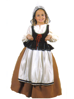 Disfraz de Mesonera Marron Infantil - Disfraces Medievales para Niñas