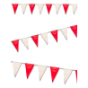 Banderines Triangulares rojo y blanco 50m - Guirnaldas