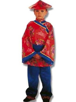 Disfraz de Chino Rojo Niño - Disfraces Orientales para Niños