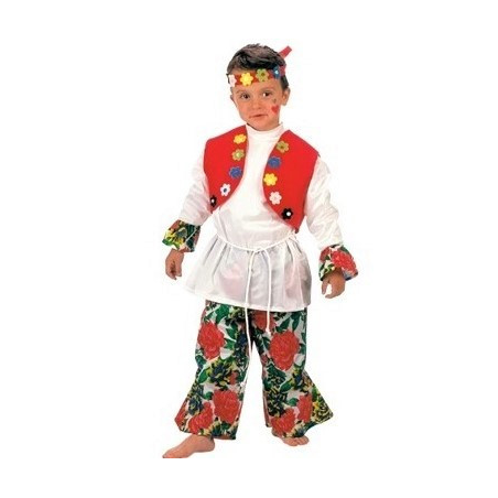 Disfraz de Hippie Blanco Niño