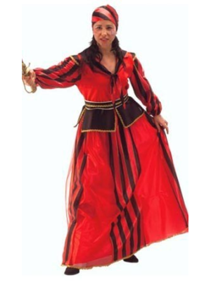 Disfraz de Piratesa Corsaria Rayas - Disfraces de Piratas para Mujer