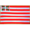 Bandera Roja y Blanca Con Ikurriña 140x88cm - Marea Zurigorri