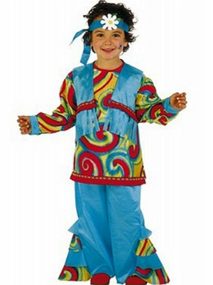 Disfraz de Hippie Azul Sicodelia Niño - Disfraces de Hippie para Niño