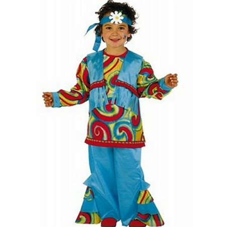 Disfraz de Hippie Azul Niño