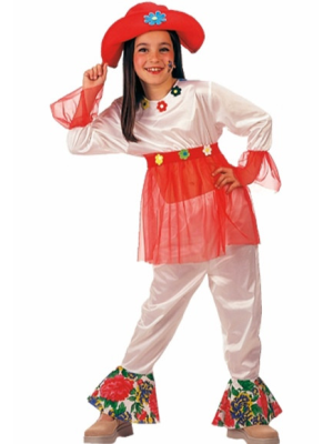 Disfraz de Hippie Blanca Niña - Disfraces de Hippie para Niña
