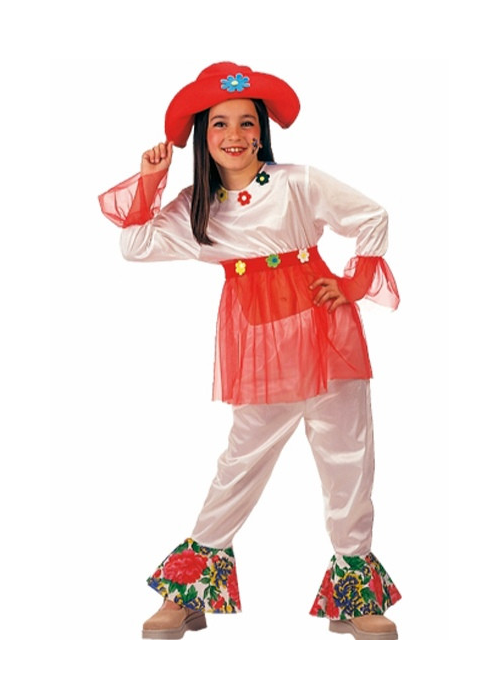 Disfraz de Hippie Blanca Niña - Disfraces de Hippie para Niña