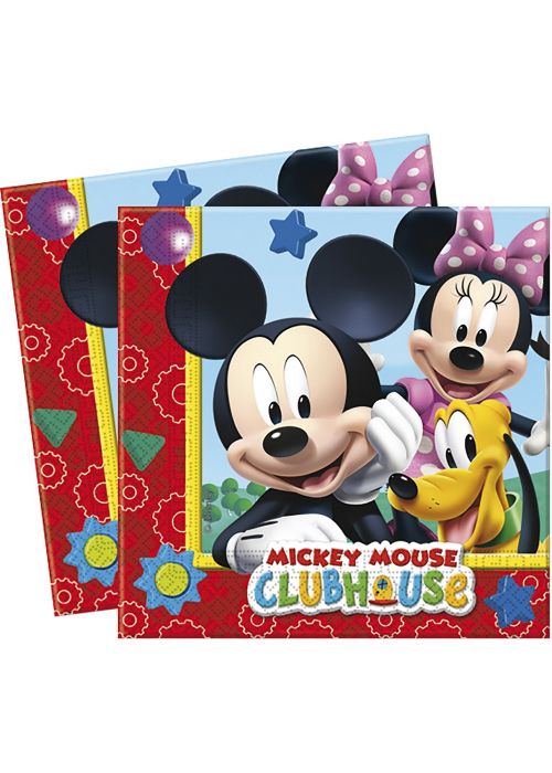 Servilletas Mickey 20 Unidades - Fiestas de Cumpleaños de Mickey