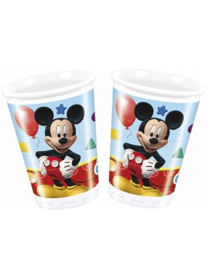 Vasos Mickey 8 Unidades - Fiestas de Cumpleaños de Mickey