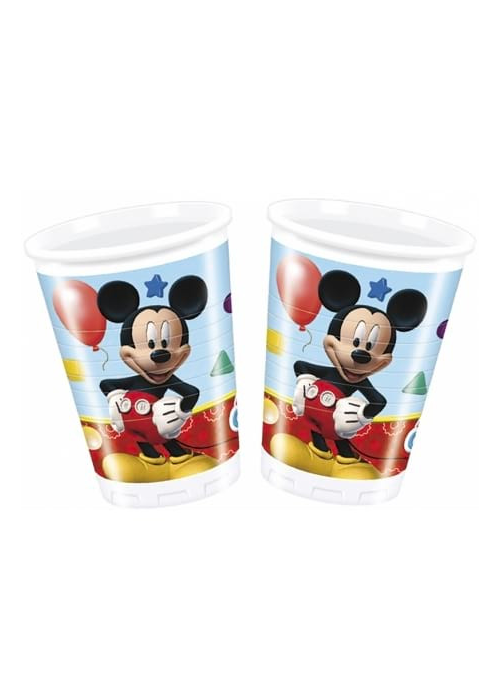 Vasos Mickey 8 Unidades - Fiestas de Cumpleaños de Mickey