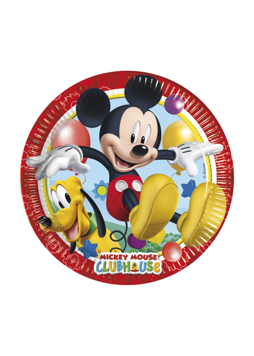 Platos Mickey 8 Unidades - Fiestas de Cumpleaños de Mickey