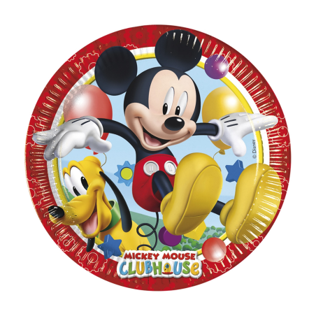 Platos Mickey 8 Unidades - Fiestas de Cumpleaños de Mickey
