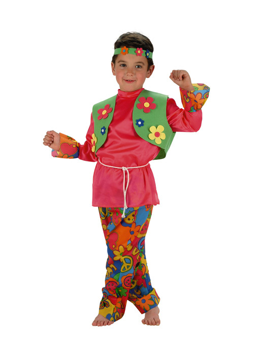 Disfraz de Hippie Rosa Niño - Disfraces de Hippie para Niño