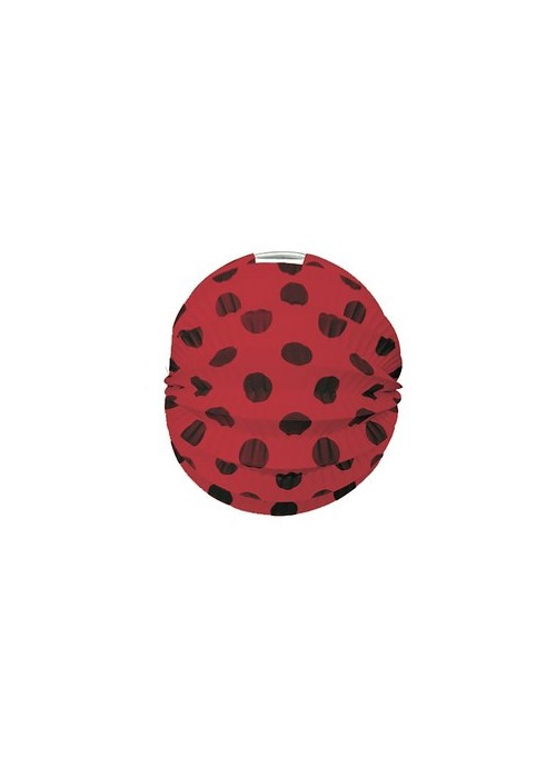 linterna, polka dot gorria eta zuria