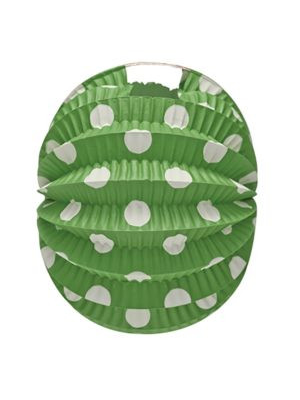 lantern, polka dot red and white