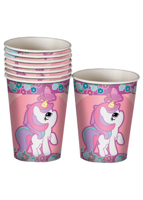 Vasos Unicornio 8 Unidades - Fiestas de Cumpleaños de Unicornios