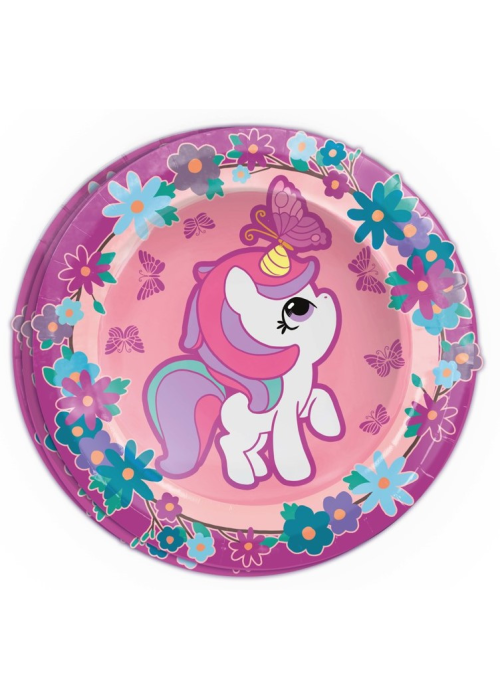 Platos Unicornio 8 Unidades - Fiestas de Cumpleaños de Unicornios